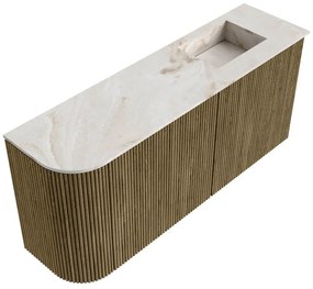 Mondiaz Joya DLux 90cm toiletmeubel ronding links dusk met wastafel faye rechts 1 kraangat frappe
