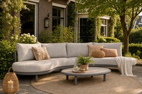 Hoek loungeset 4 personen Aluminium Taupe  Santika Furniture Santika