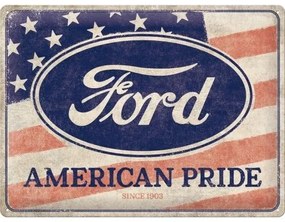 Metalen wandbord Ford - American Pride, (40 x 30 cm)