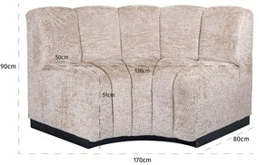 Richmond Interiors Hillpark Ronde Eetkamerbank Lovely Beige