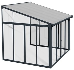 Tuinkamer Veranda Sanremo Palram - Canopia 3 x 3 m grijs