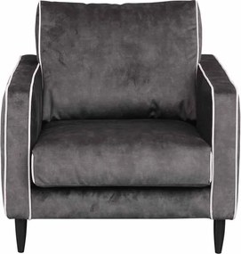 Fauteuil - Rör - velours Adore antraciet 67