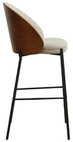 Hoge Barkruk Met Houten Rugleuning