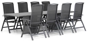 Tuinset 8 personen 300 cm Aluminium/textileen Grijs Lifestyle Garden Furniture Tirana/Graniet