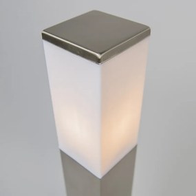 Buitenlamp staal 80cm IP44 - Malios met grondpin en kabelmof