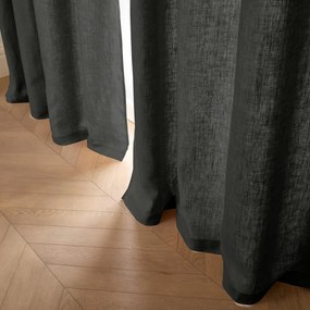 Gordijn in gewassen gevoerd linnen met ringen, Private
