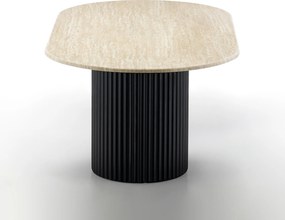 Salontafel Met Travertin - 130 X 70cm.