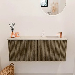 Mondiaz Joya DLux 100cm toiletmeubel dusk met wastafel faye rechts 1 kraangat frappe