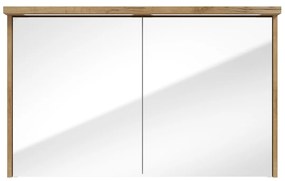 Fontana Grado spiegelkast met verlichting 100cm 2 deuren warm eiken