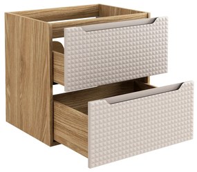 Comad Luxor Beige onderkast met 2 lades 60cm beige