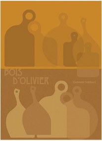 Jacquard theedoeken Planches D'Olivier Safran, 4-delig