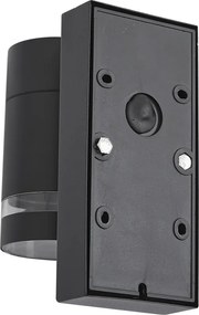 Moderne buiten wandlamp zwart IP44 met schemersensor - Ensam