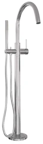 Brauer Chrome Carving vrijstaande badmengkraan met staafhanddouche chroom