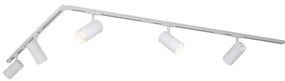 LED Modern railsysteem met 5 Spot / Opbouwspot / Plafondspots wit 1-fase - Iconic Mark Modern rond Binnenverlichting Lamp