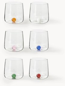 Handgemaakte waterglazen Bilia van borosilicaatglas, 6-delig