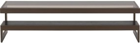 Goossens Excellent Salontafel Lux vierkant, glas zwart, elegant chic, 160 x 43 x 35 cm