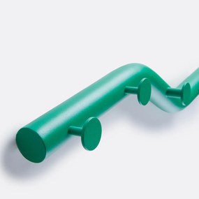 Metalen wandkapstok in gekleurd staal, 8 haken, Tubi