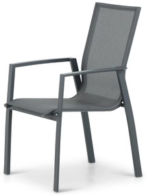 Tuinset 6 personen 217 cm Aluminium Grijs Lifestyle Garden Furniture Ultimate/Young