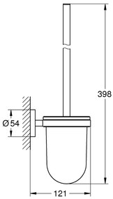 Grohe Essentials toiletborstel met houder chroom