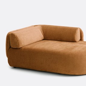 Longchair, rechts, dik fluweel, Méridiano