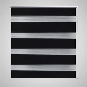 vidaXL Duo rolgordijn 140 x 175 cm zwart