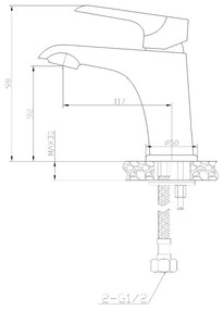 Mueller Marta wastafelkraan PVD-coating chroom