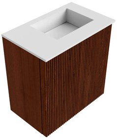 Mondiaz Joya 40cm toiletmeubel ruby met wastafel faye rechts 1 kraangat talc