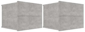vidaXL Nachtkastjes 2 st 40x30x30 cm spaanplaat betongrijs
