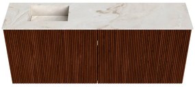 Mondiaz Joya DLux 100cm toiletmeubel ruby met wastafel faye links 1 kraangat frappe