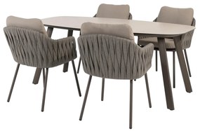 Taste by 4 Seasons Cannes tuinset terre met Manolo tafel 180 cm SALE Tuinset   bruin weerbestendig