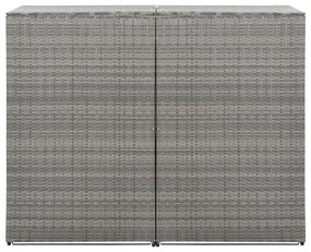 vidaXL Containerberging dubbel 153x78x120 cm poly rattan antraciet
