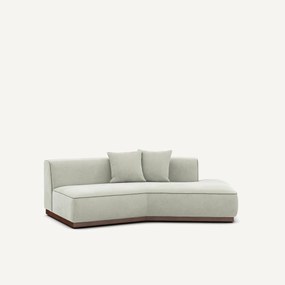 Rechte halve bank van stonewashed fluweel, JACOPO