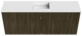 Mondiaz Joya 100cm toiletmeubel shadow met wastafel faye midden zonder kraangat talc