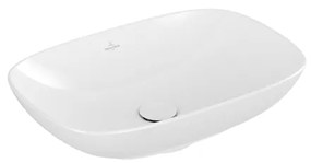 Villeroy & Boch Loop & Friends Opzetwastafel - 560 x 380 x 120 mm - glans wit Alpin (wit) - met overloop 4A490001