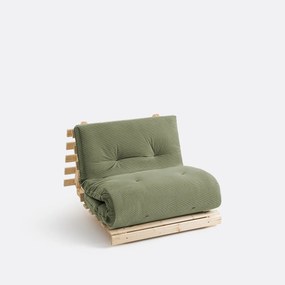 Futon matras, 90 x 190 cm in ribfluweel, THAÏ