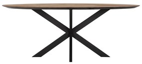 Ovale Eettafel Met Schuine Rand 200 Cm - 200 X 100cm.