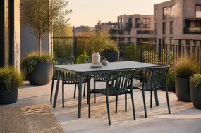 Tuinset 4 personen 160 cm Kunststof Grijs Domani Furniture Alba/Tavano