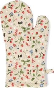 Ovenwant, GOTS bio-katoen, rood fruit, 32 x 14 cm