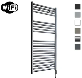 Sanicare HVW electrische WifiRadiator - 111.8x45cm - Gunmetal met thermostaat zwart - rechtsonder HRRWZ 451118/M