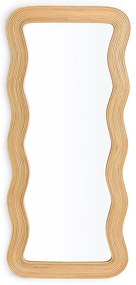 Golvend spiegel in rotan H180 cm, Kiza