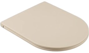 Saniclass Universo closetzitting - softclose - quickrelease - duroplast - 46x36cm - slim - mat beige E13/A15 thin seat beige