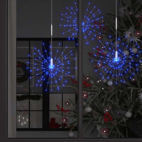 vidaXL Kerstverlichting vuurwerk 140 LED's buiten 20 cm lichtblauw