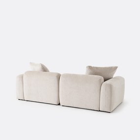 Modulaire bank, linkerhoek, met longchair, jacquard chenille, AMAD