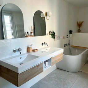 Wandlamp in opaline glas, Moricio