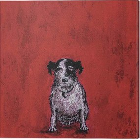 Schilderij op canvas Sam Toft - Small Dog, (40 x 40 cm)