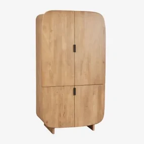 Agathe Mangohouten Kledingkast Natuurlijk Hout - Sklum