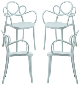 Pack 4 Sky Stoel met Armleuningen