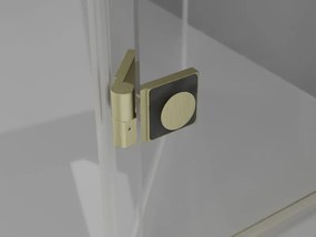 Mexen Mist-F Duo opvouwbare douchecabine 90 x 90 cm, transparant, goud geborsteld - 8A6-090L-090P-55-00
