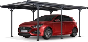 Groot polycarbonaat afdak Montana 3,15 x 5,00 m CoverTech antraciet
