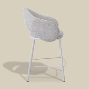 Moderne Barstoel Beige Met Armleuningen